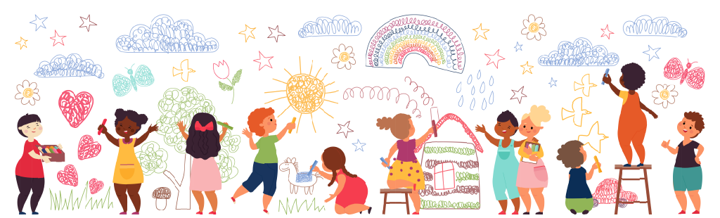Kinder lernen Farben durch Spaß und Spiel