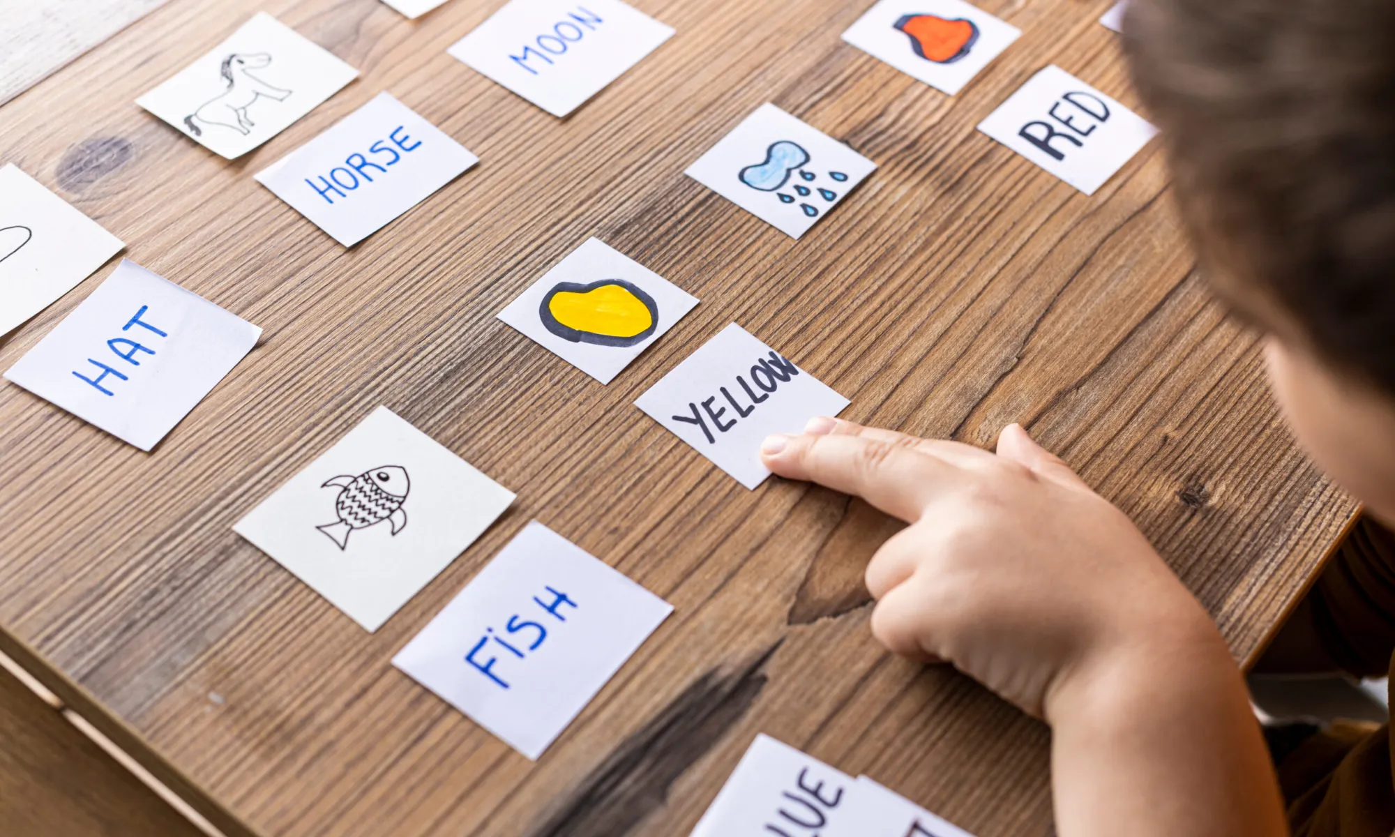 a Wie lehrt man einem Kind, sich englische Wörter zu merken?