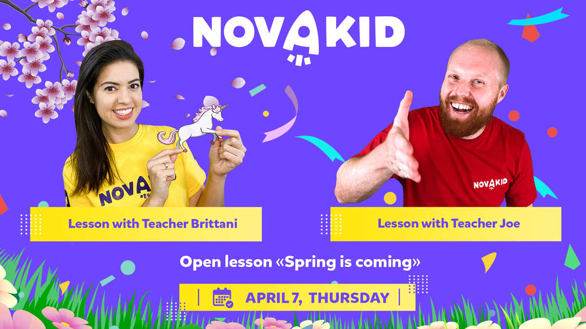 a Spring is coming! Novakid lädt Kinder zu kostenlosen Englischstunden ein