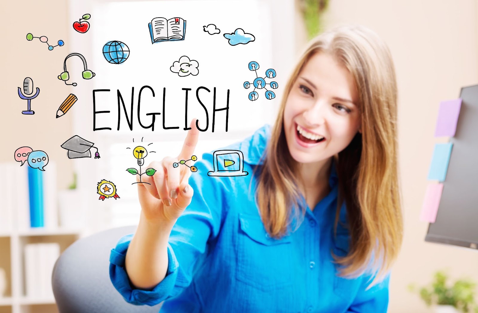 Konzept zum Erlernen der englischen Sprache